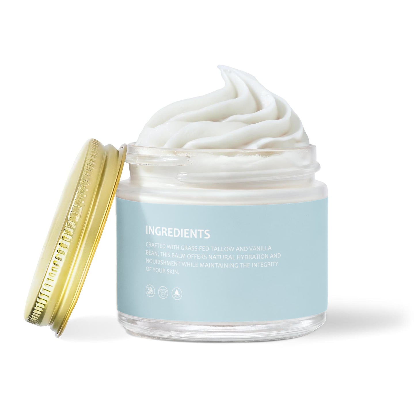 Whipped Grass-Fed Tallow Balm with Vanilla Bean